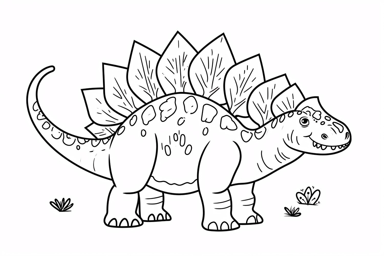 Stegosaurus Dinosaur Colouring Pages 2