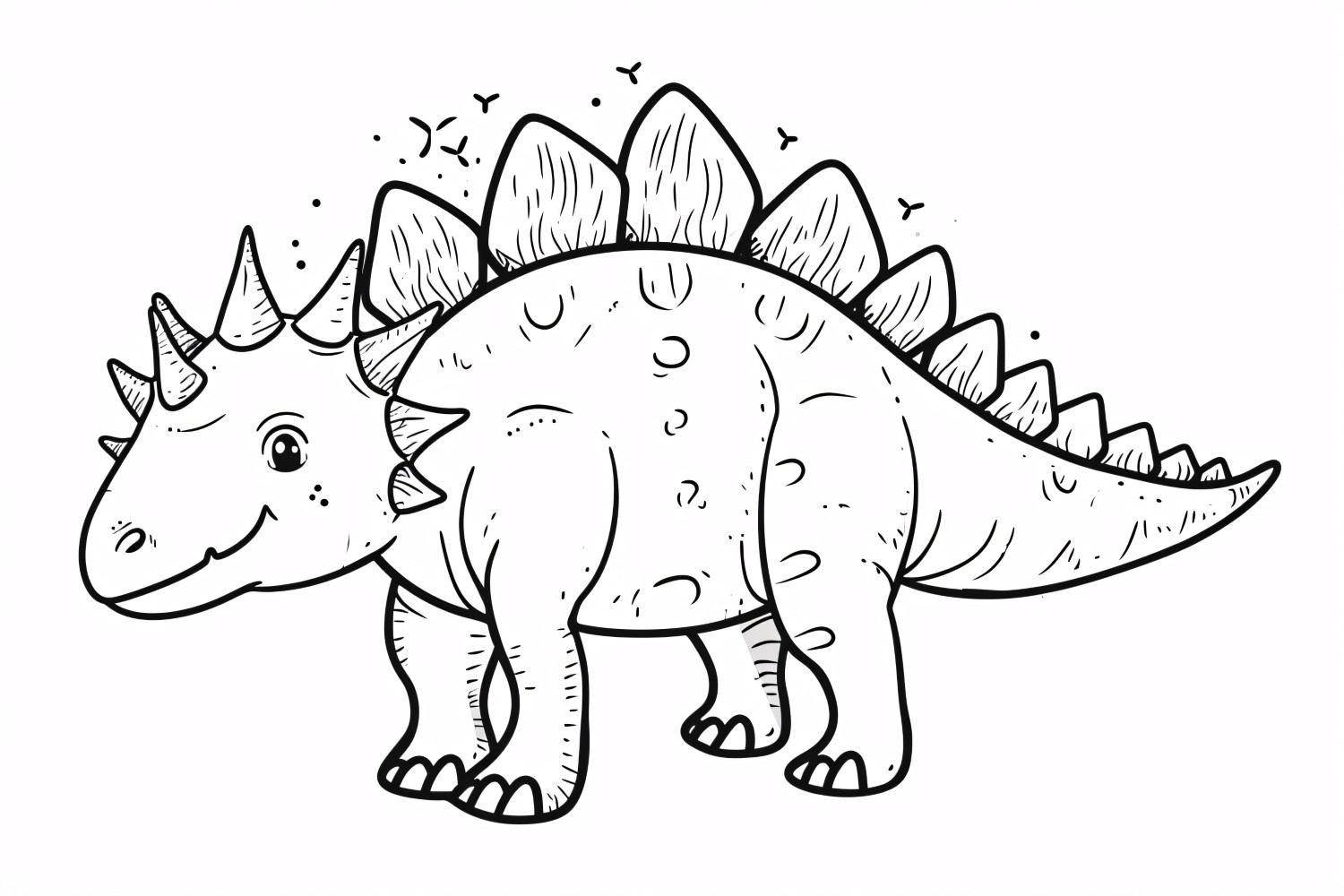 Stegosaurus Dinosaur Colouring Pages 3