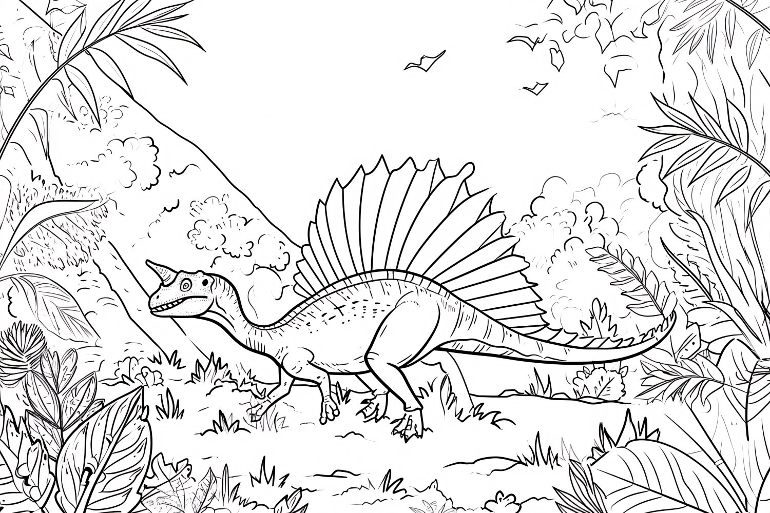 Spinosaurus Dinosaur Colouring Pages 1