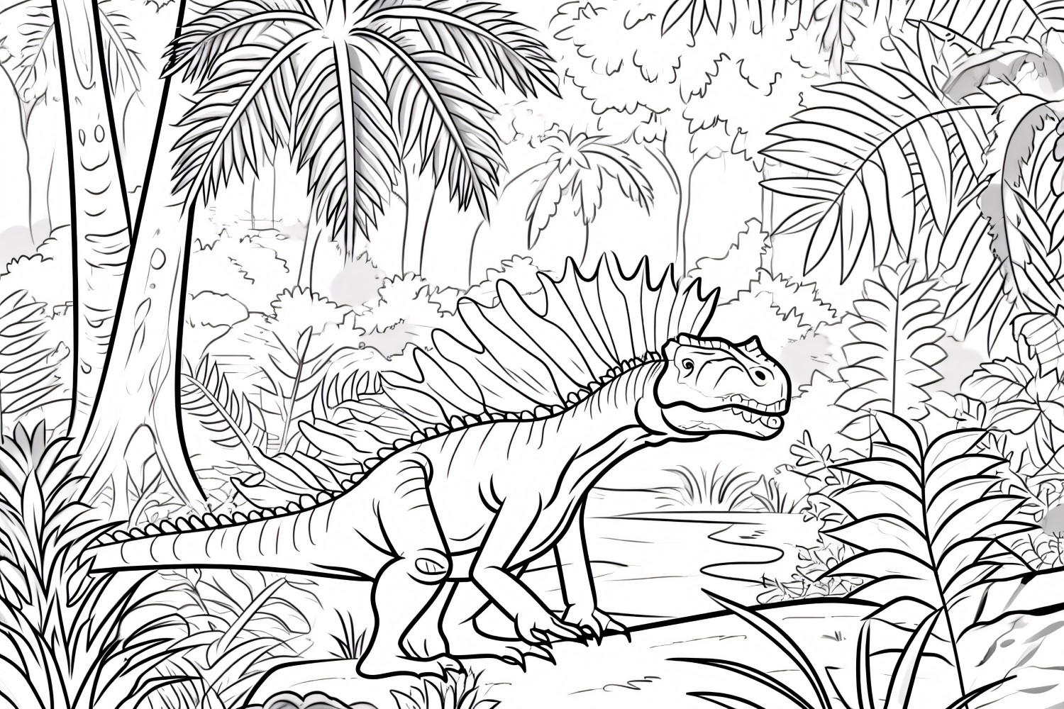 Spinosaurus Dinosaur Colouring Pages 3