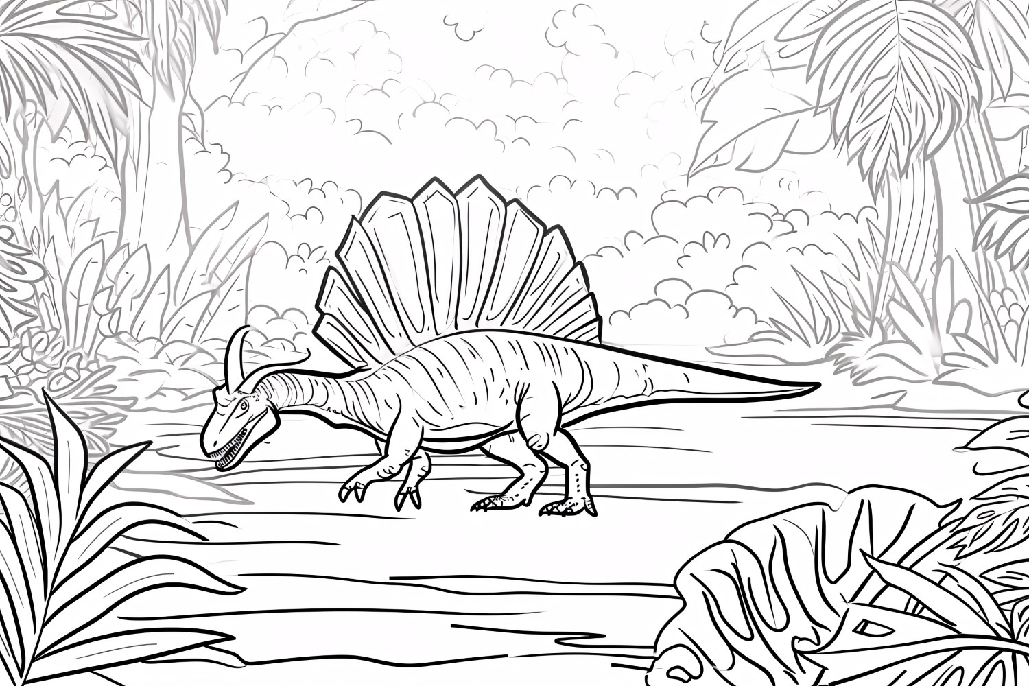 Spinosaurus Dinosaur Colouring Pages 7