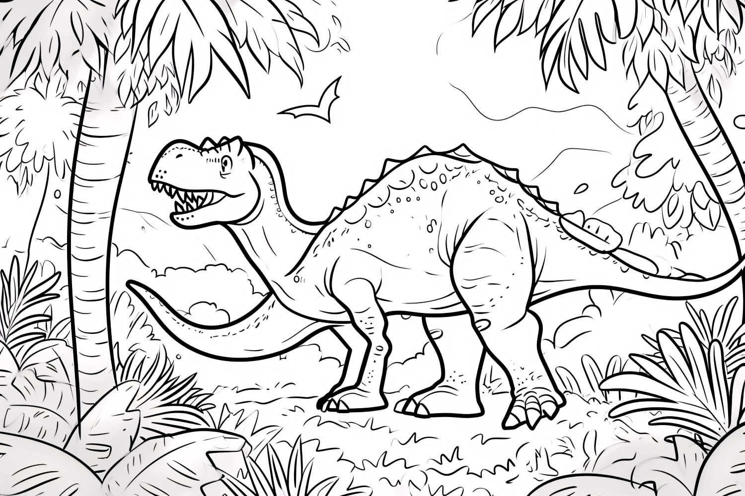 Allosaurus Dinosaur Colouring Pages 1