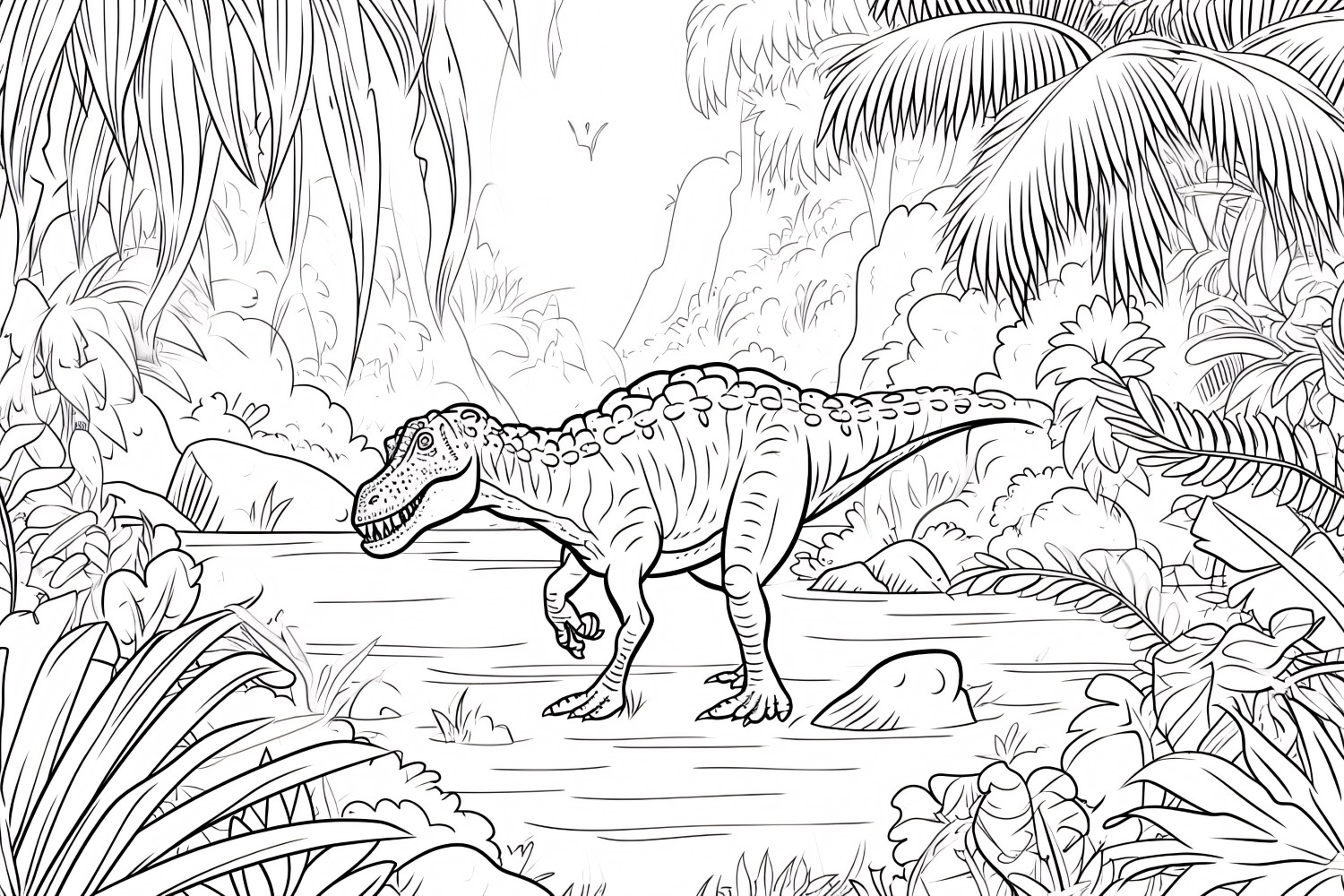 Allosaurus Dinosaur Colouring Pages 4