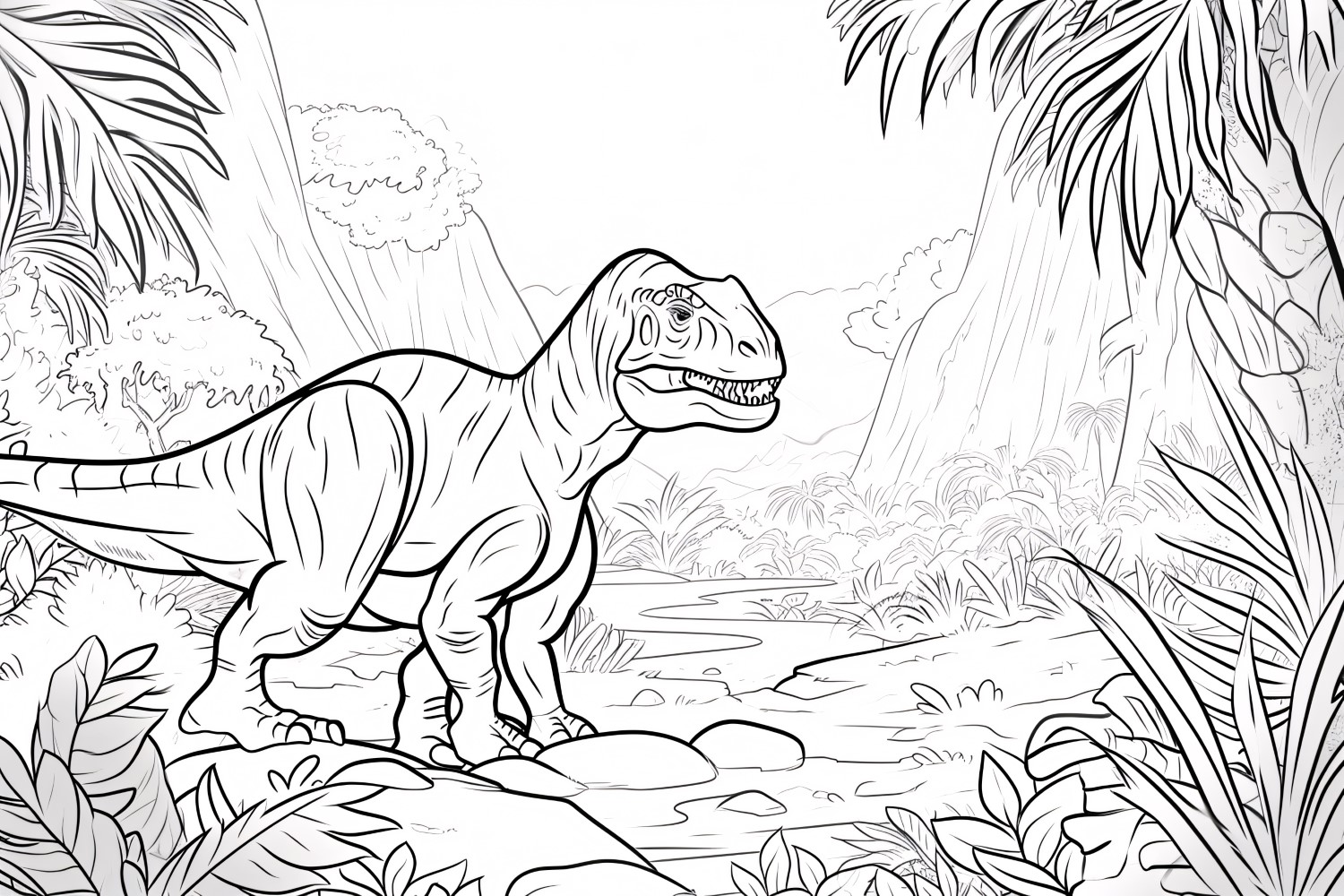 Allosaurus Dinosaur Colouring Pages 5