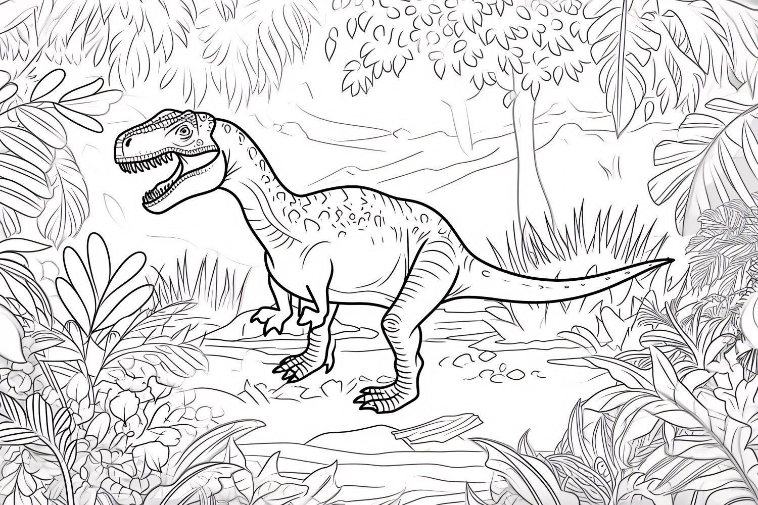 Allosaurus Dinosaur Colouring Pages 7