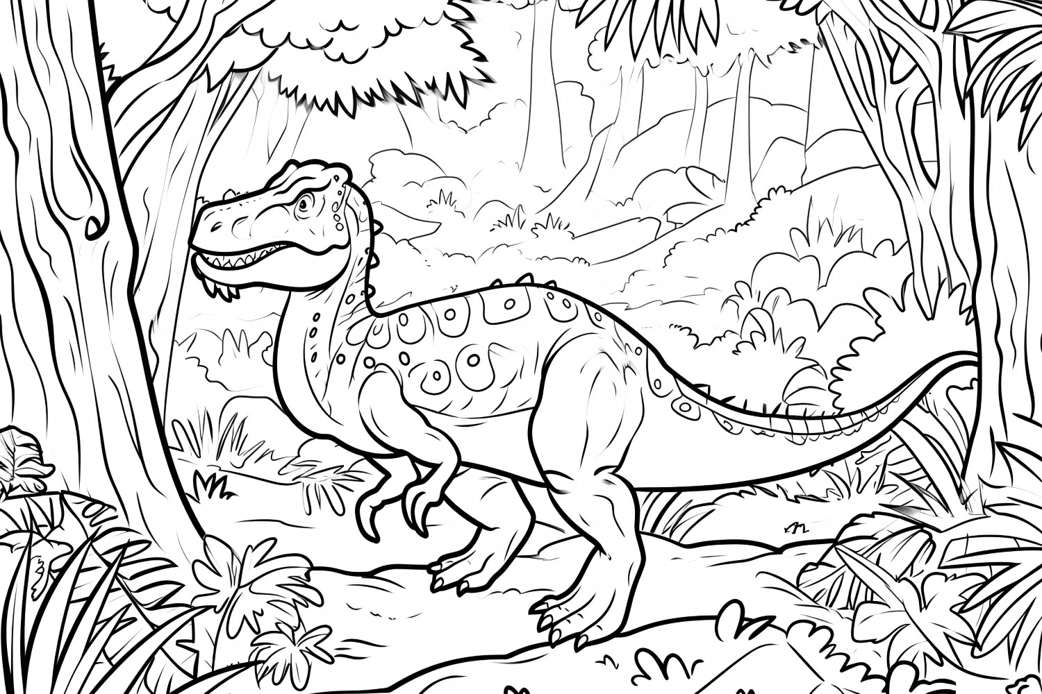 Allosaurus Dinosaur Colouring Pages 8