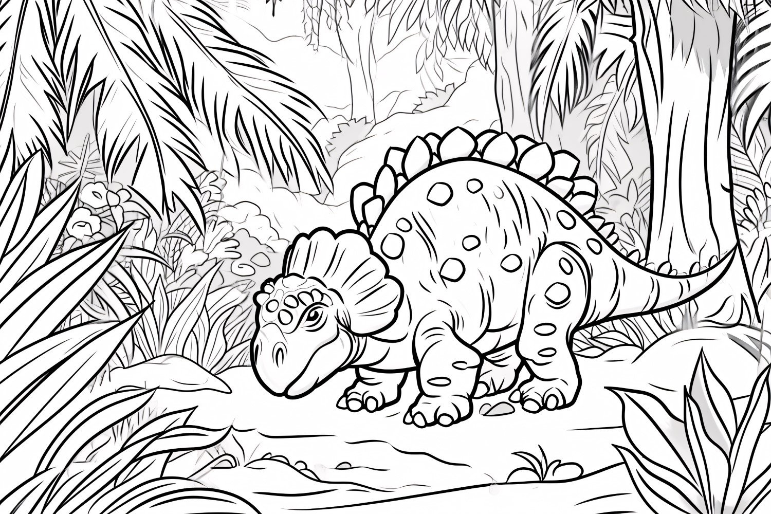 Ankylosaurus Dinosaur Colouring Pages 2