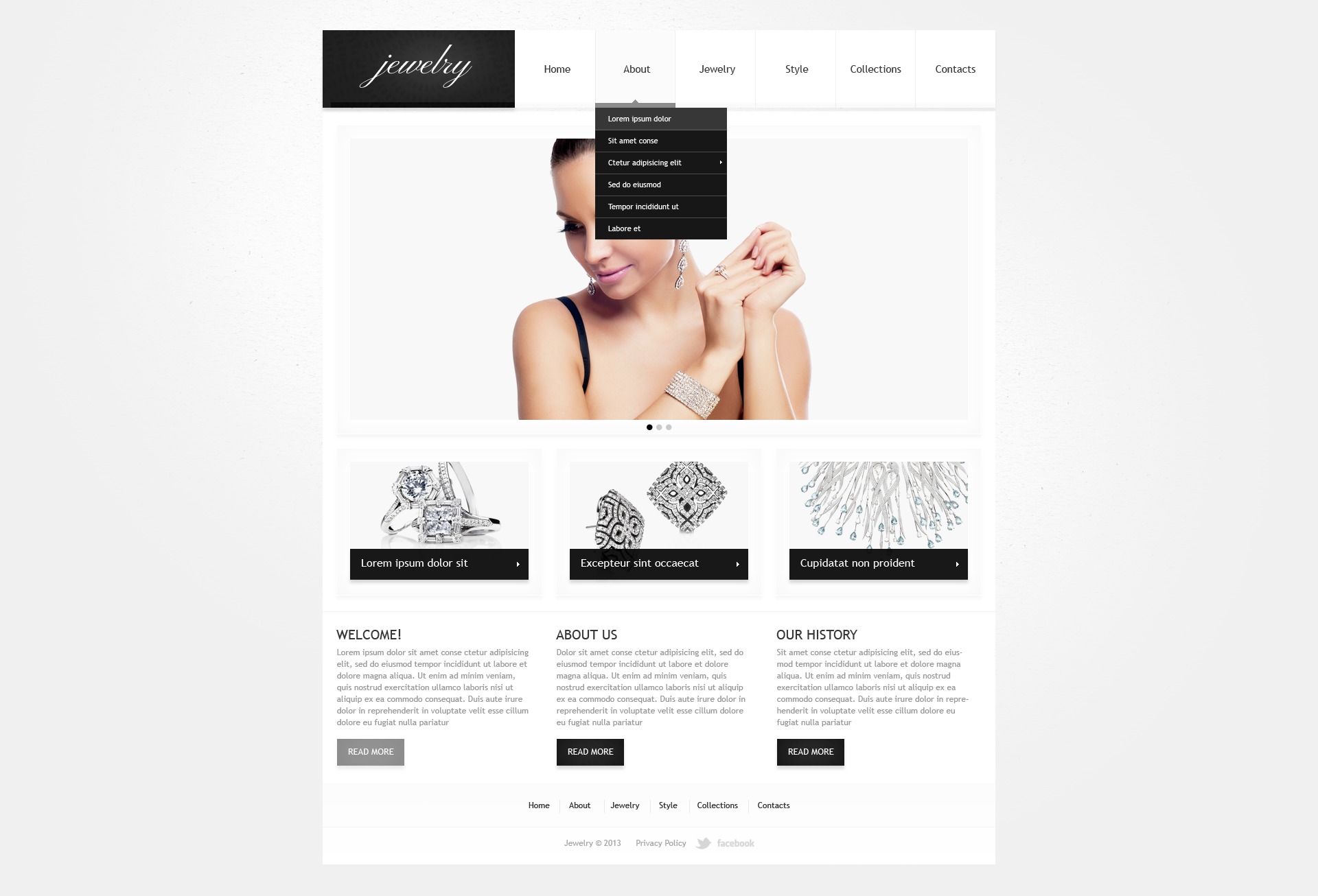 Jewelry Responsive Website Template