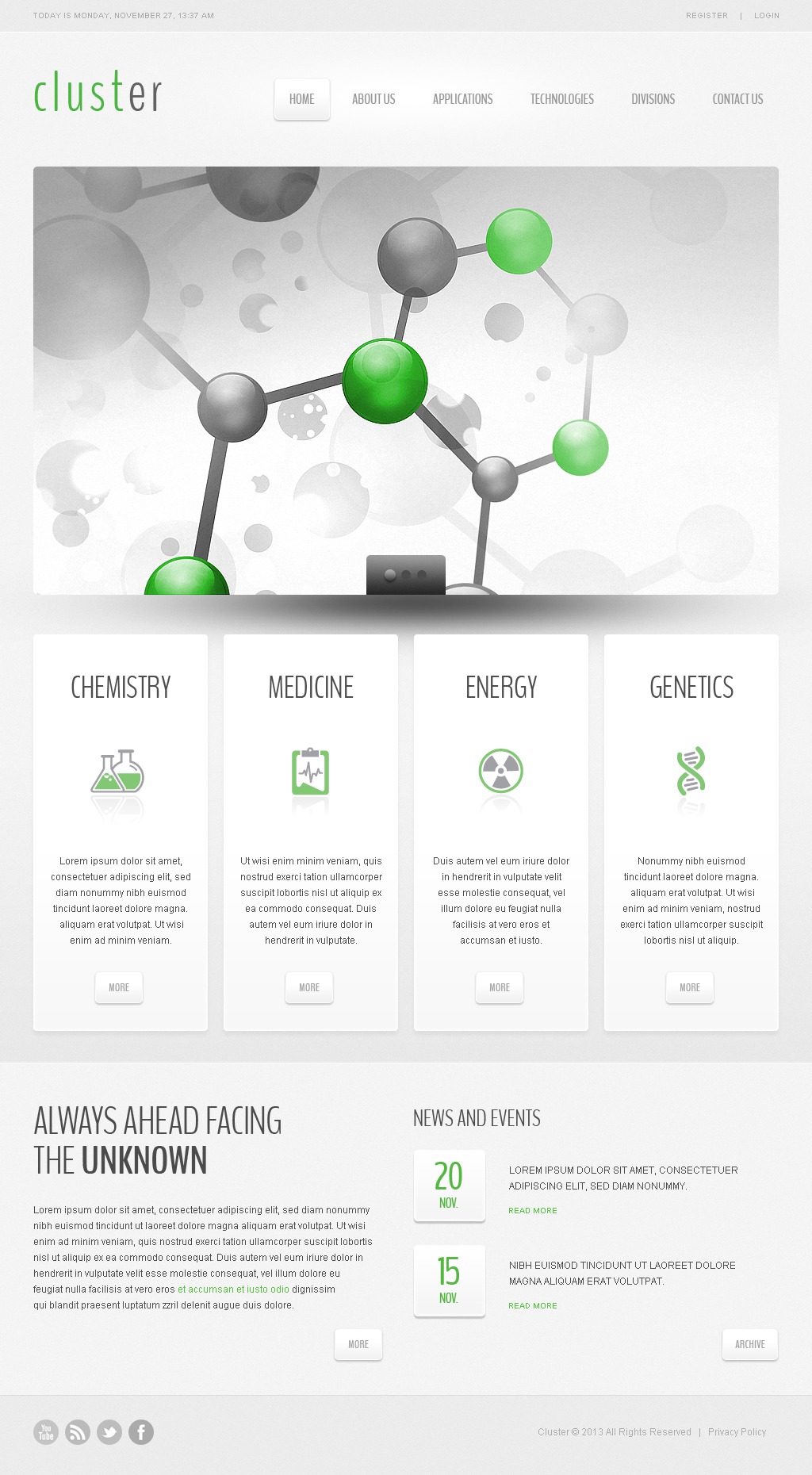 Science Lab Responsive Website Template