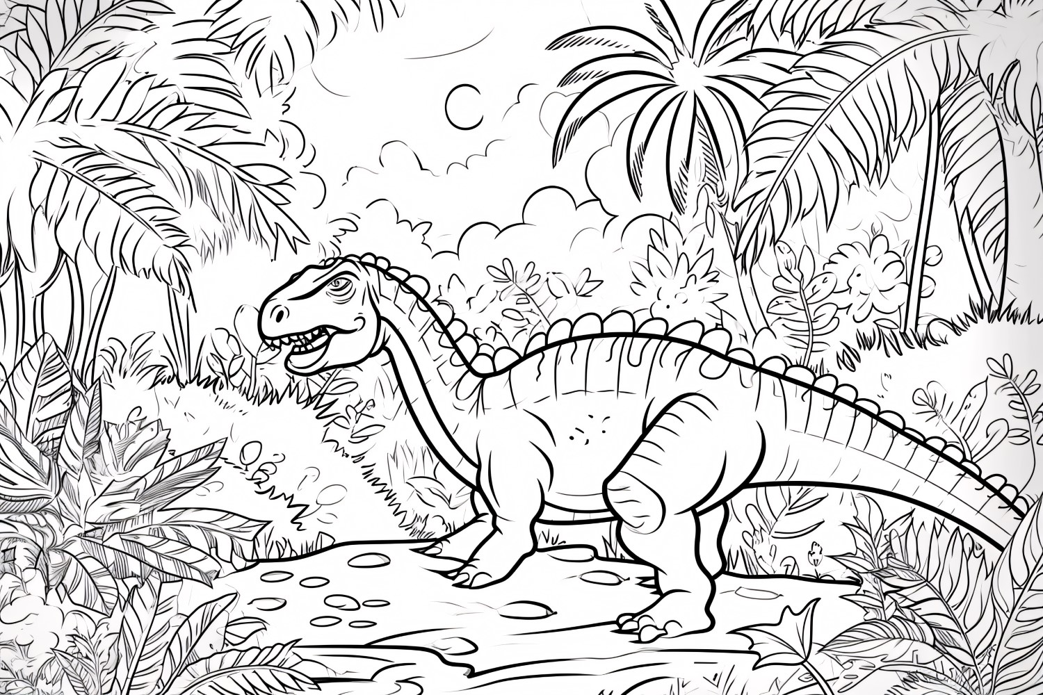 Iguanodon Dinosaur Colouring Pages 3