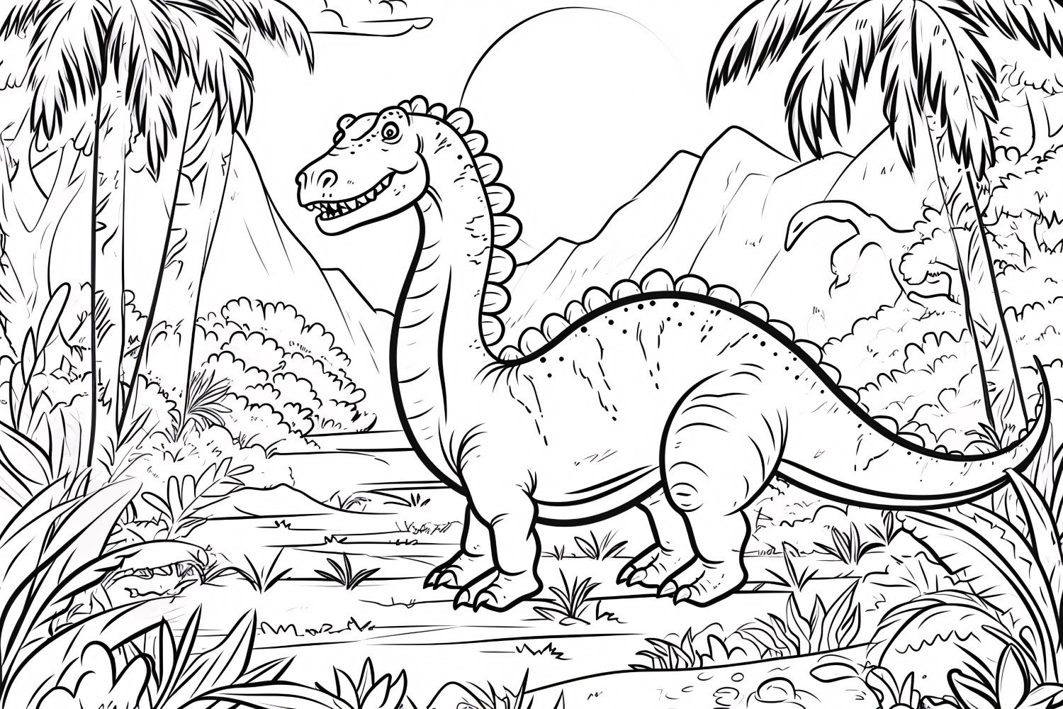 Iguanodon Dinosaur Colouring Pages 6