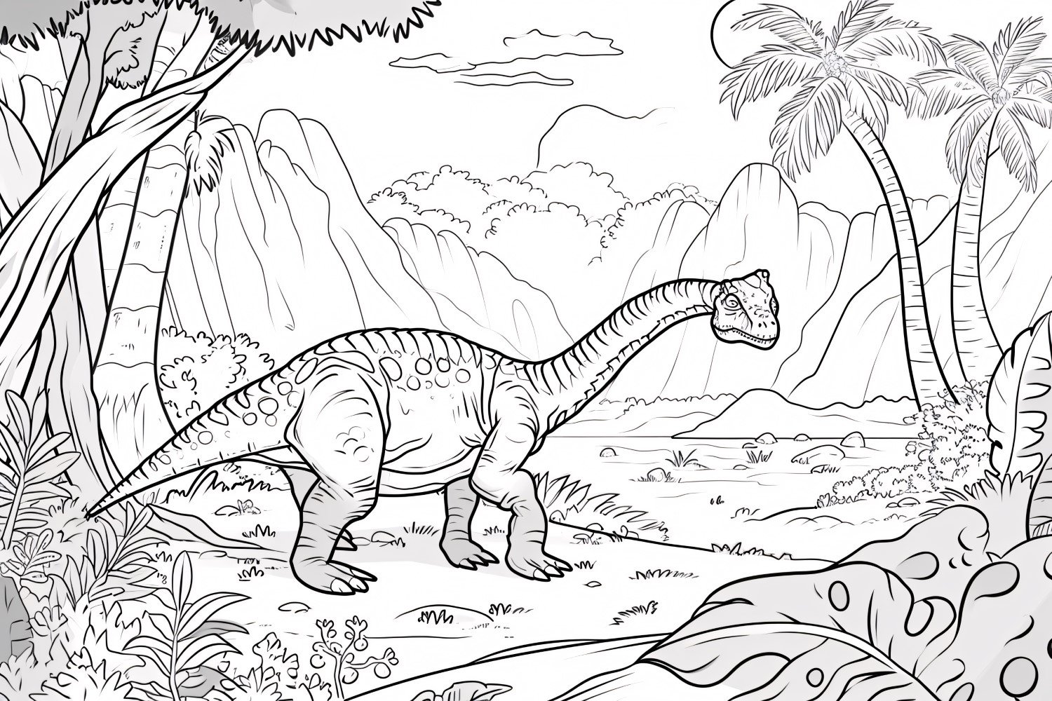 Iguanodon Dinosaur Colouring Pages 7