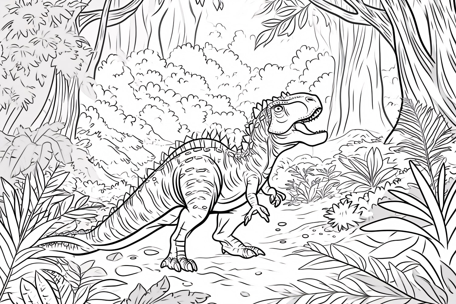 Carnotaurus Dinosaur Colouring Pages 3