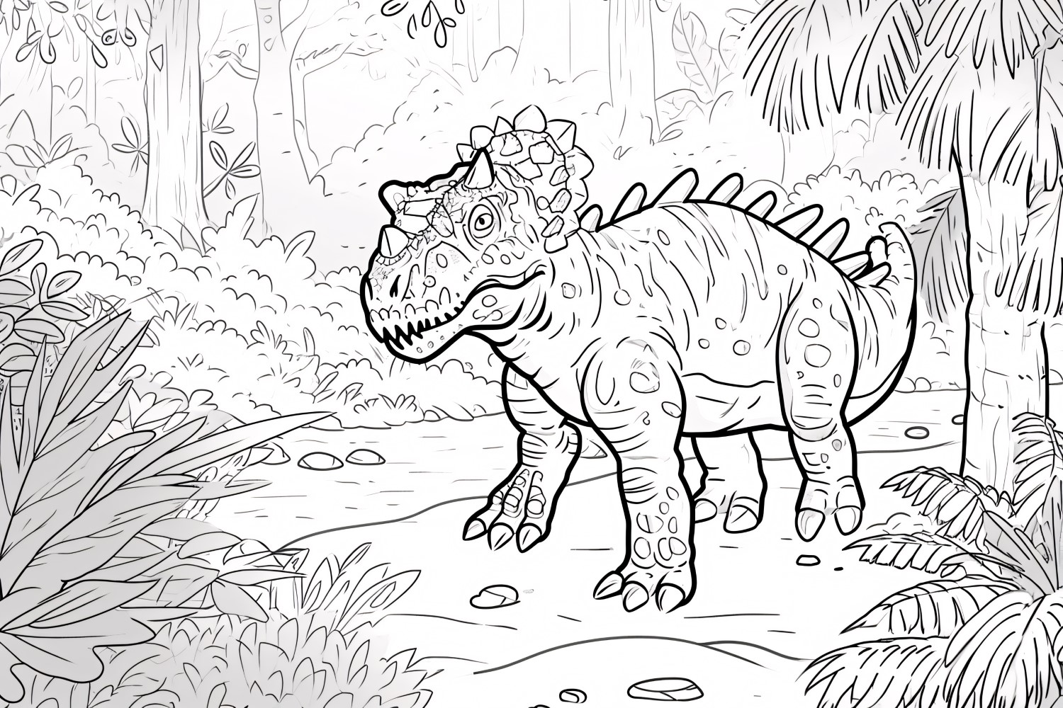 Carnotaurus Dinosaur Colouring Pages 5