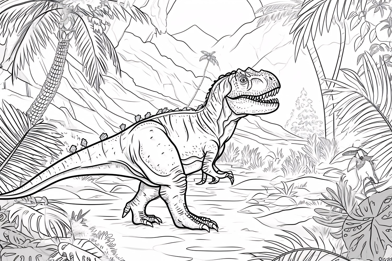 Carnotaurus Dinosaur Colouring Pages 7