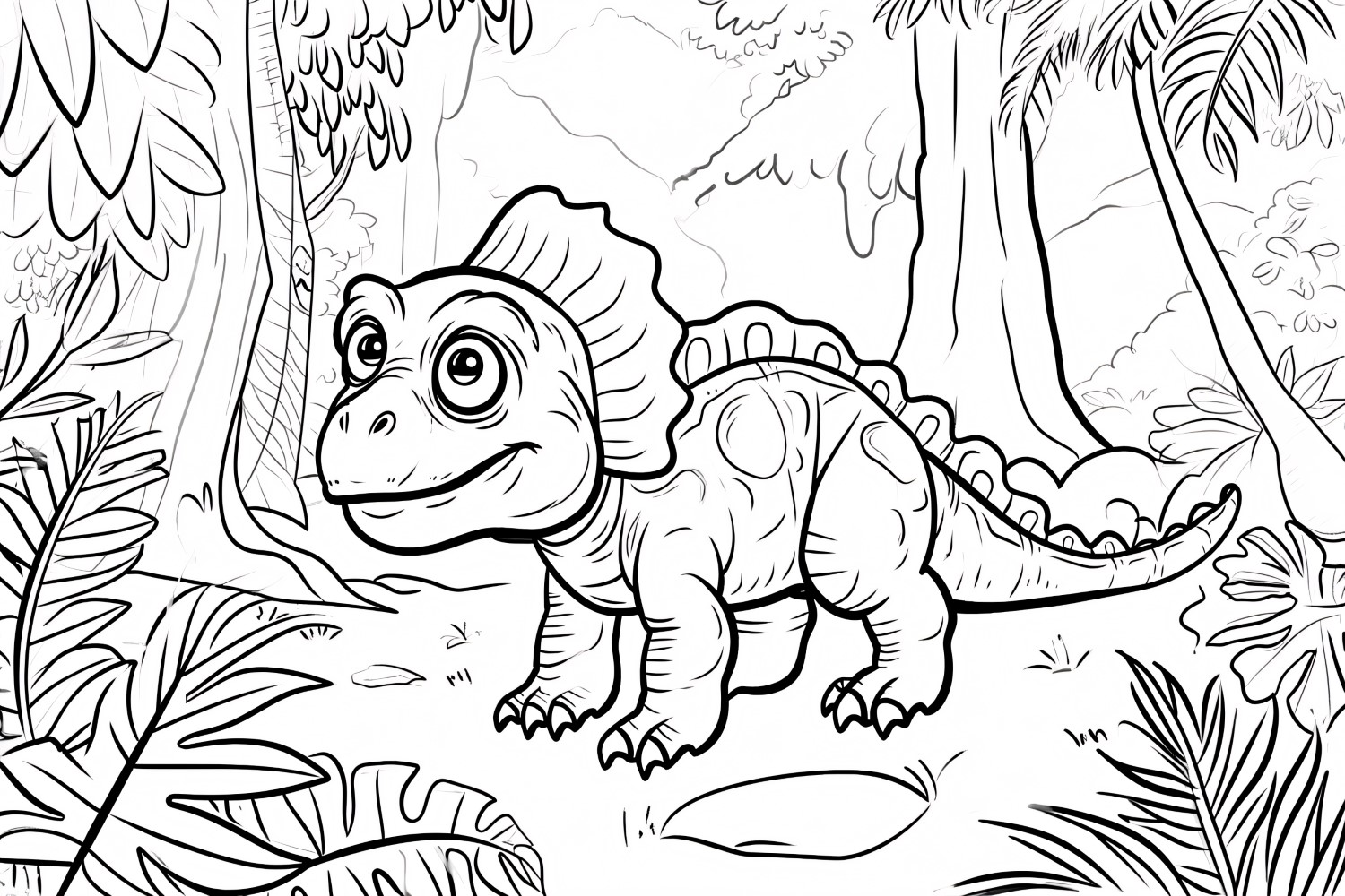 Pachycephalosaurus Dinosaur Colouring Pages 1