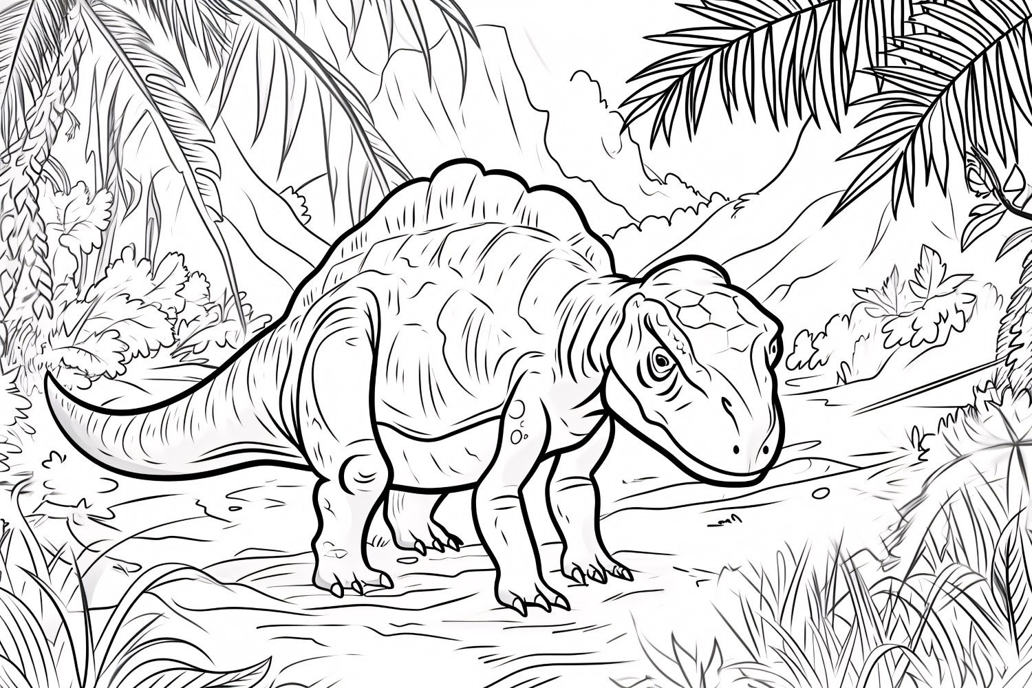 Pachycephalosaurus Dinosaur Colouring Pages 2