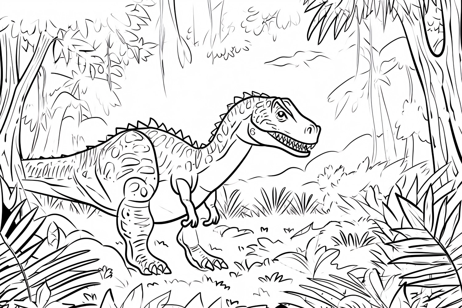 Baryonyx Dinosaur Colouring Pages 4