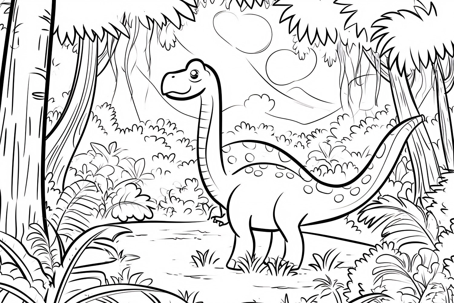 Apatosaurus Dinosaur Colouring Pages 3