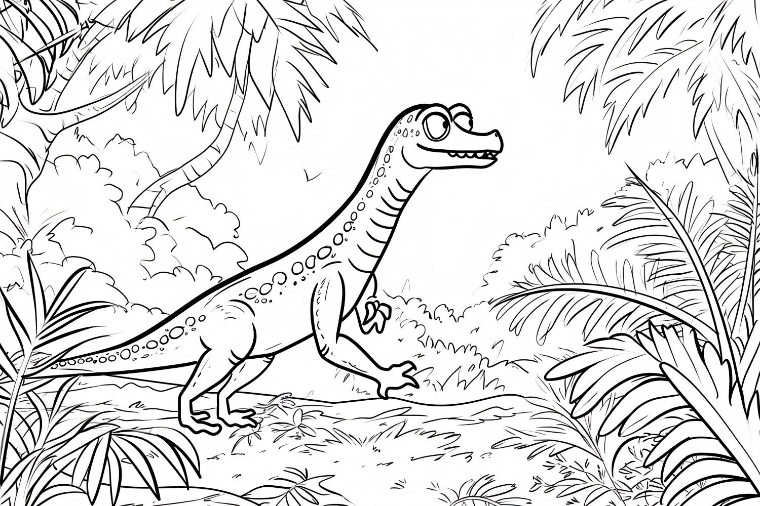 Coelophysis Dinosaur Colouring Pages 1