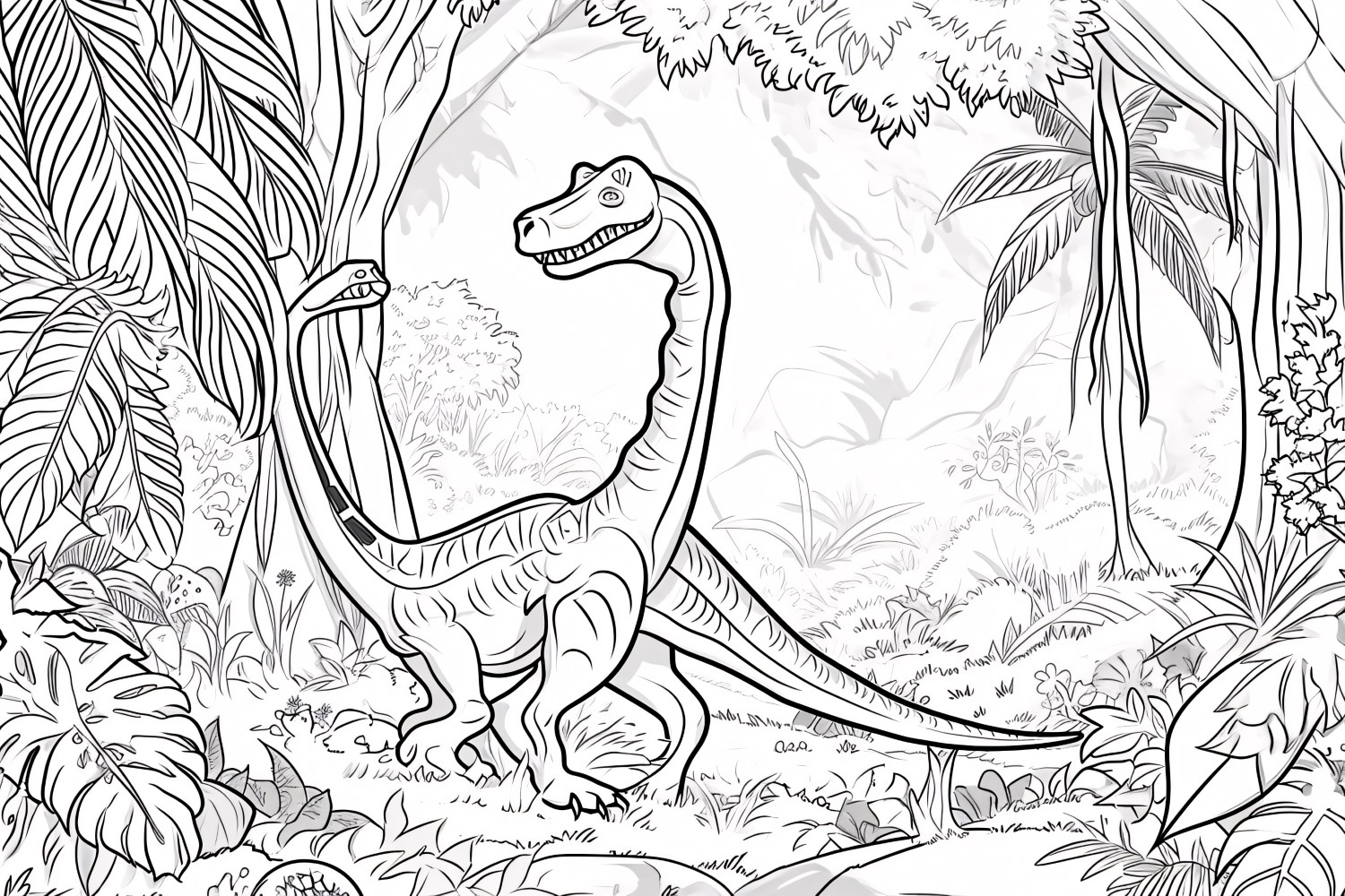 Compsognathus Dinosaur Colouring Pages 4