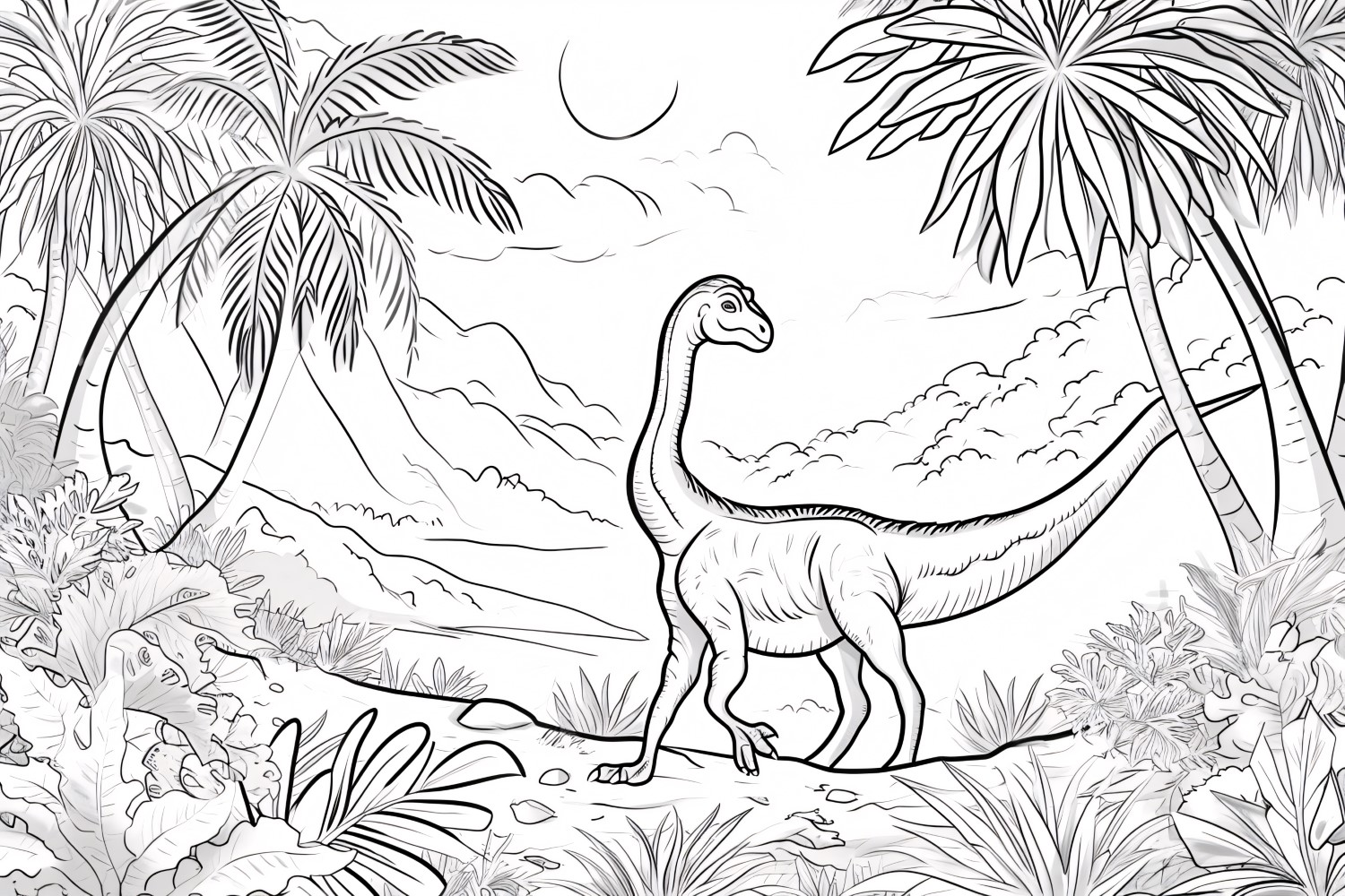 Therizinosaurus Dinosaur Colouring Pages 3