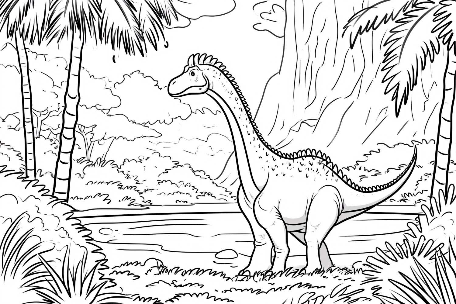 Therizinosaurus Dinosaur Colouring Pages 4