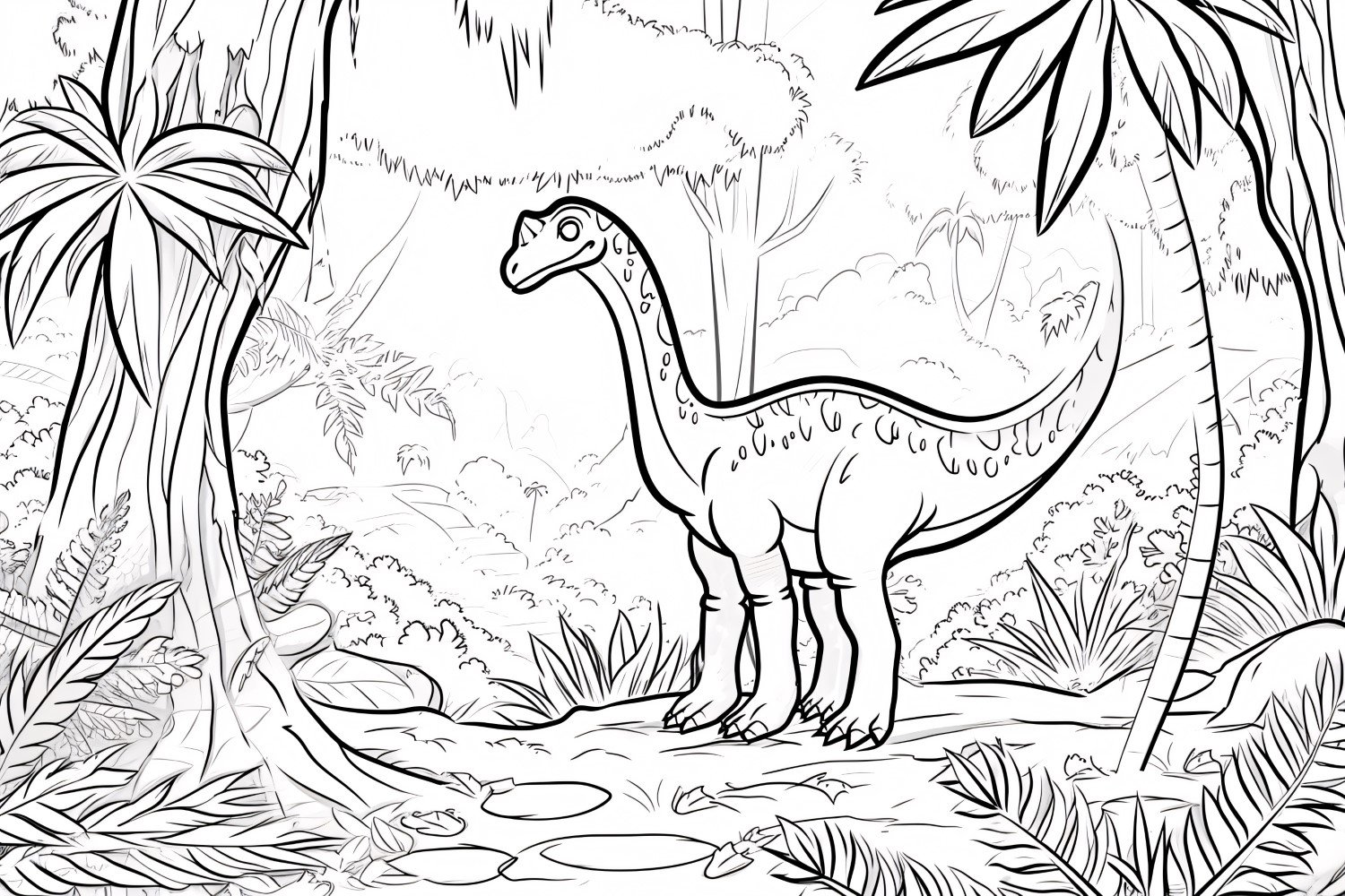 Therizinosaurus Dinosaur Colouring Pages 8