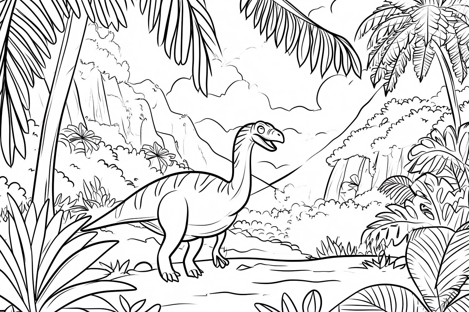 Therizinosaurus Dinosaur Colouring Pages 6