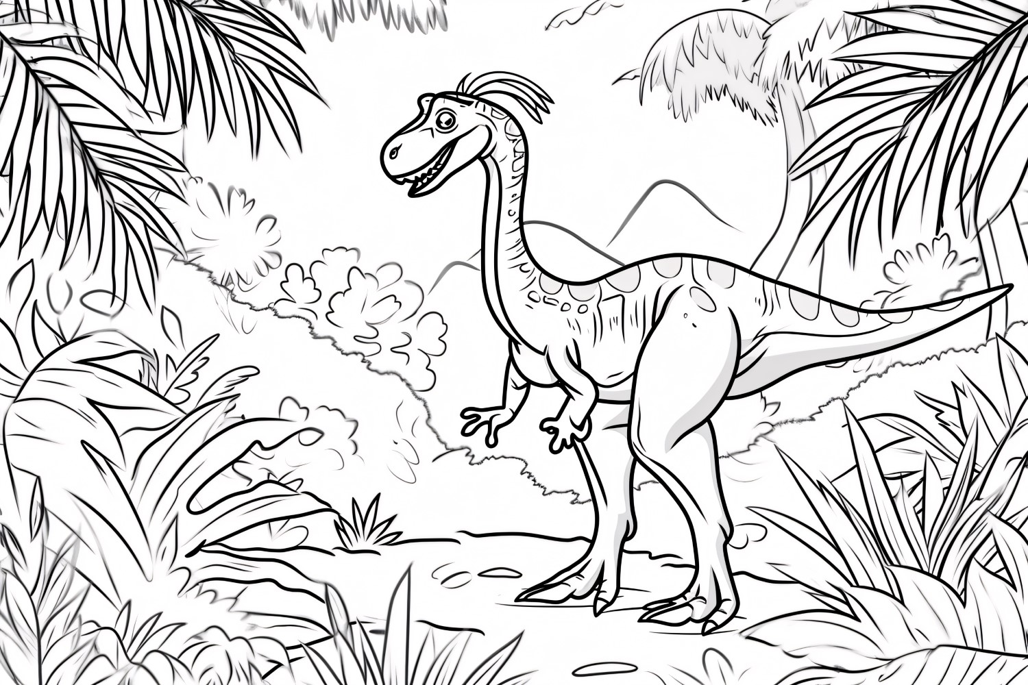 Oviraptor Dinosaur Colouring Pages 1