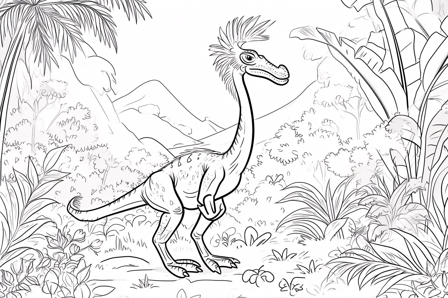 Oviraptor Dinosaur Colouring Pages 2