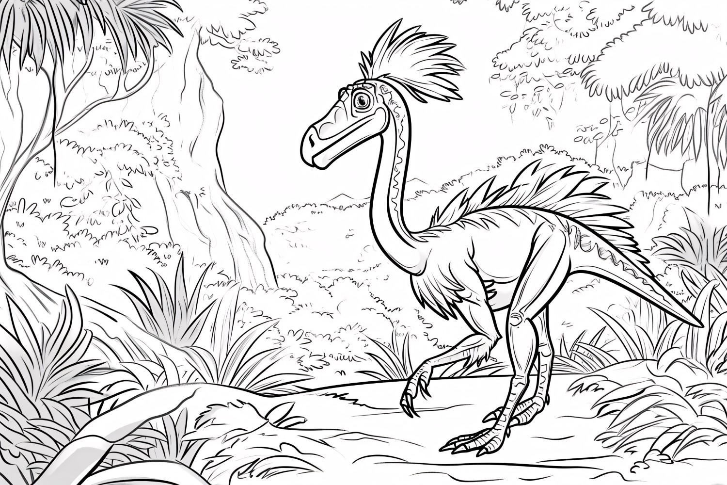 Oviraptor Dinosaur Colouring Pages 3