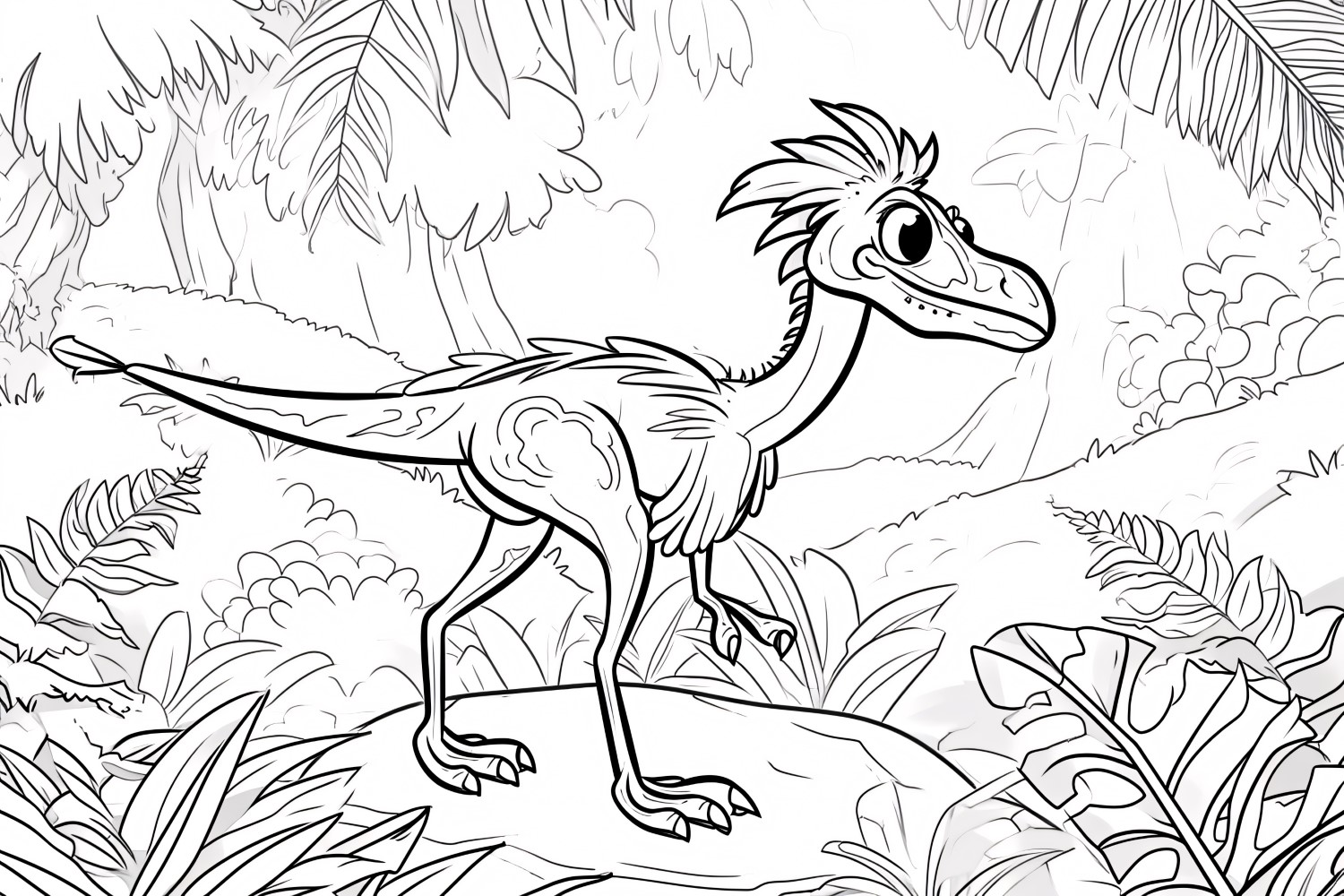 Oviraptor Dinosaur Colouring Pages 4