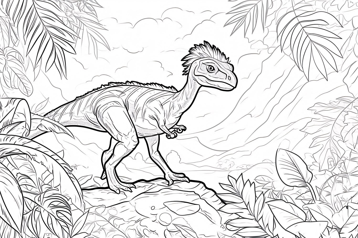 Oviraptor Dinosaur Colouring Pages 5