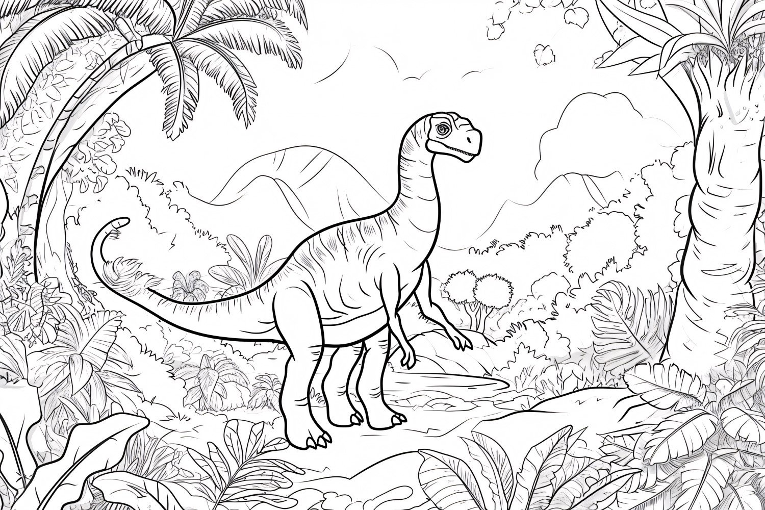 Maiasaura Dinosaur Colouring Pages 1