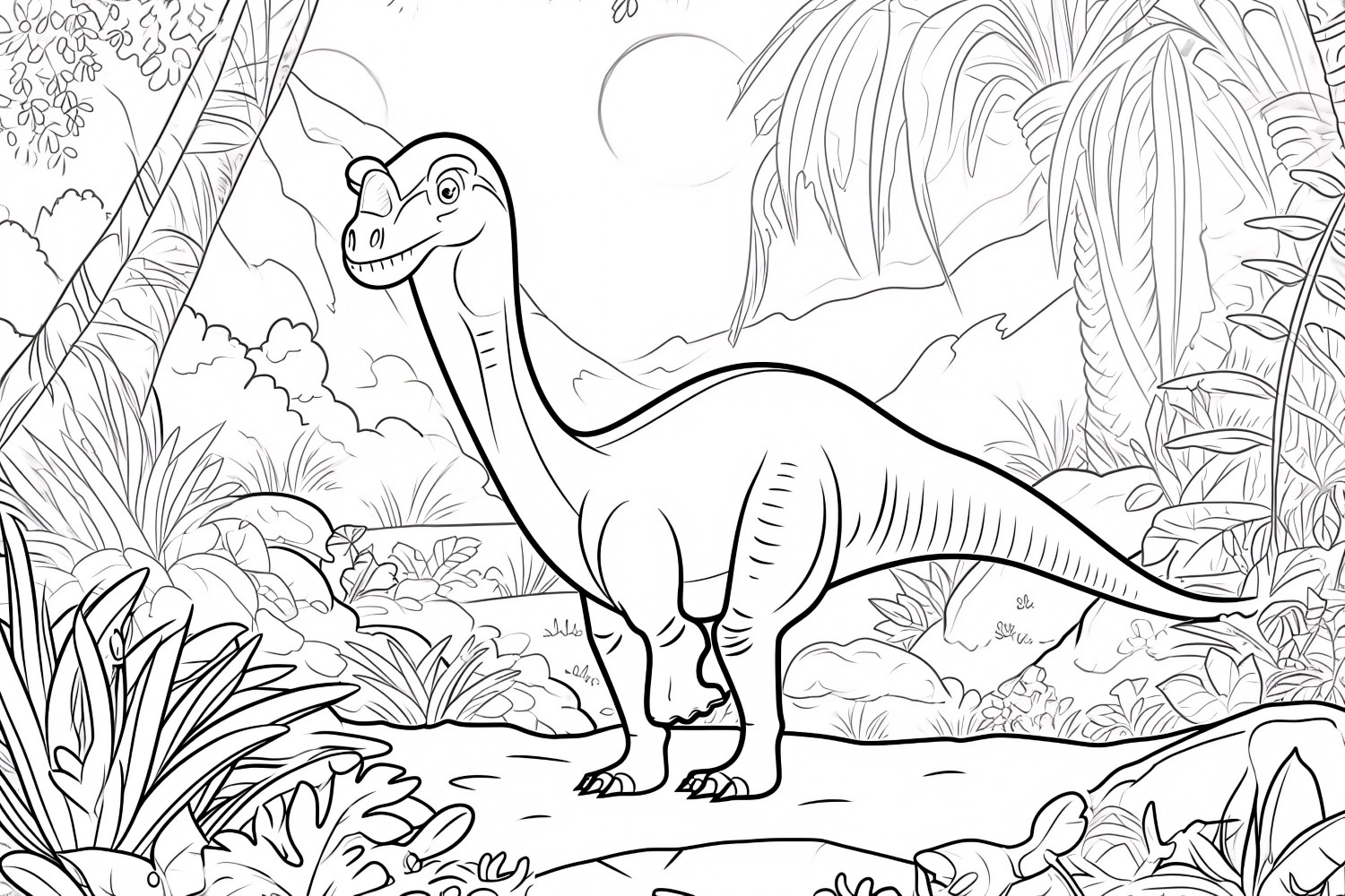 Maiasaura Dinosaur Colouring Pages 2