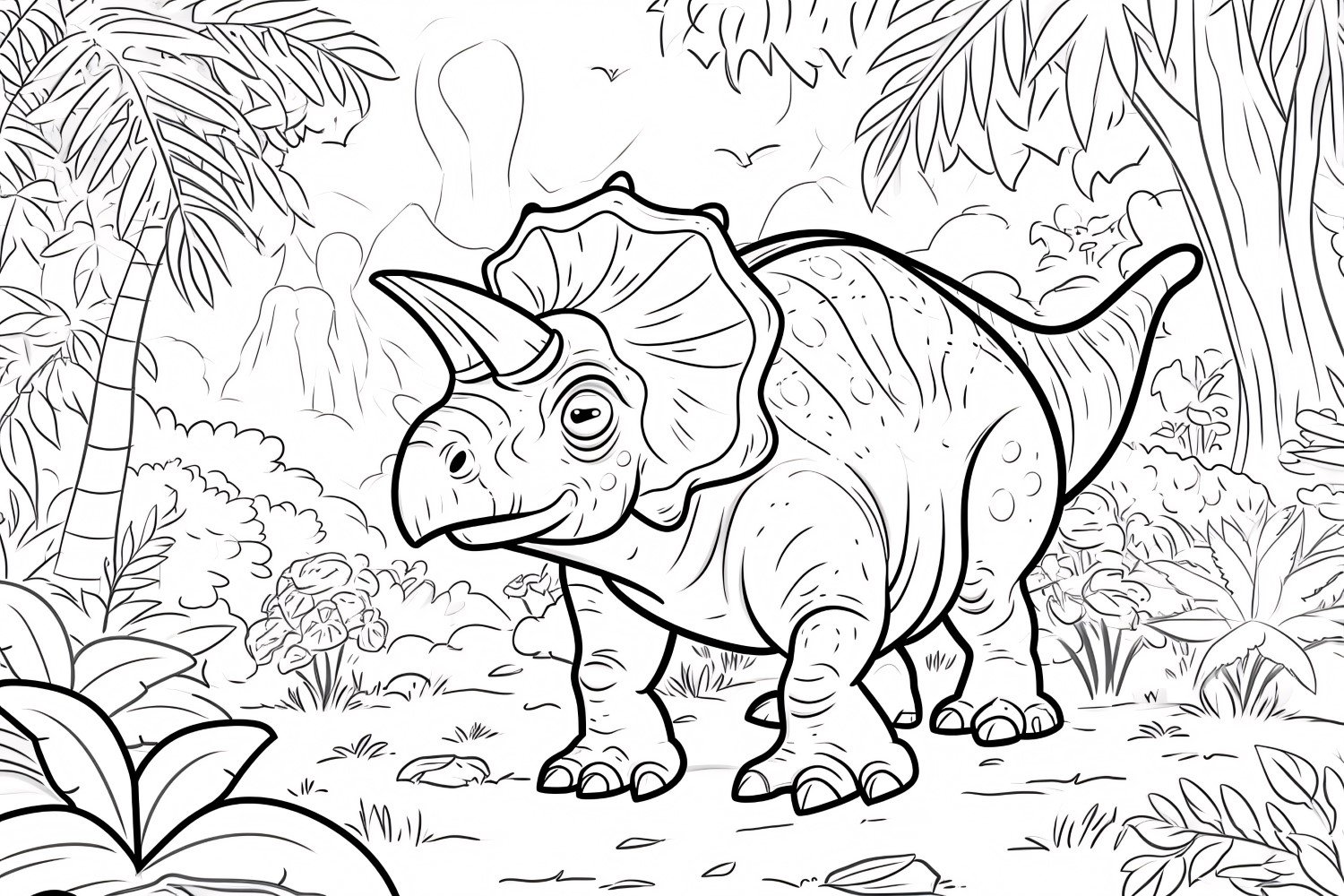 Protoceratops Dinosaur Colouring Pages 1