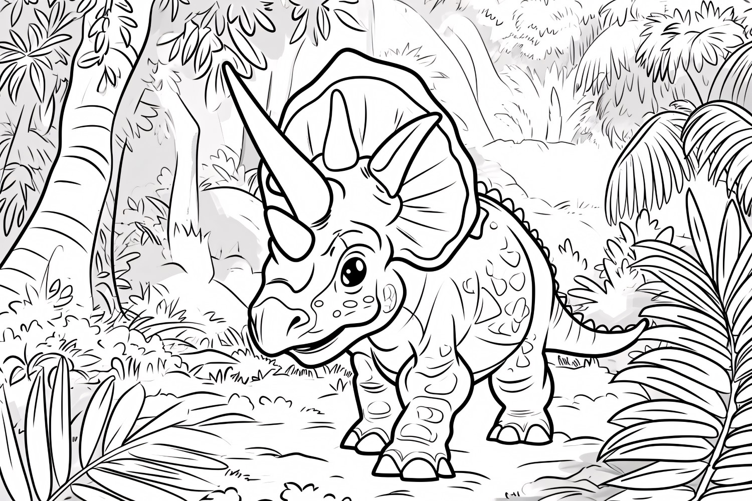 Protoceratops Dinosaur Colouring Pages 3