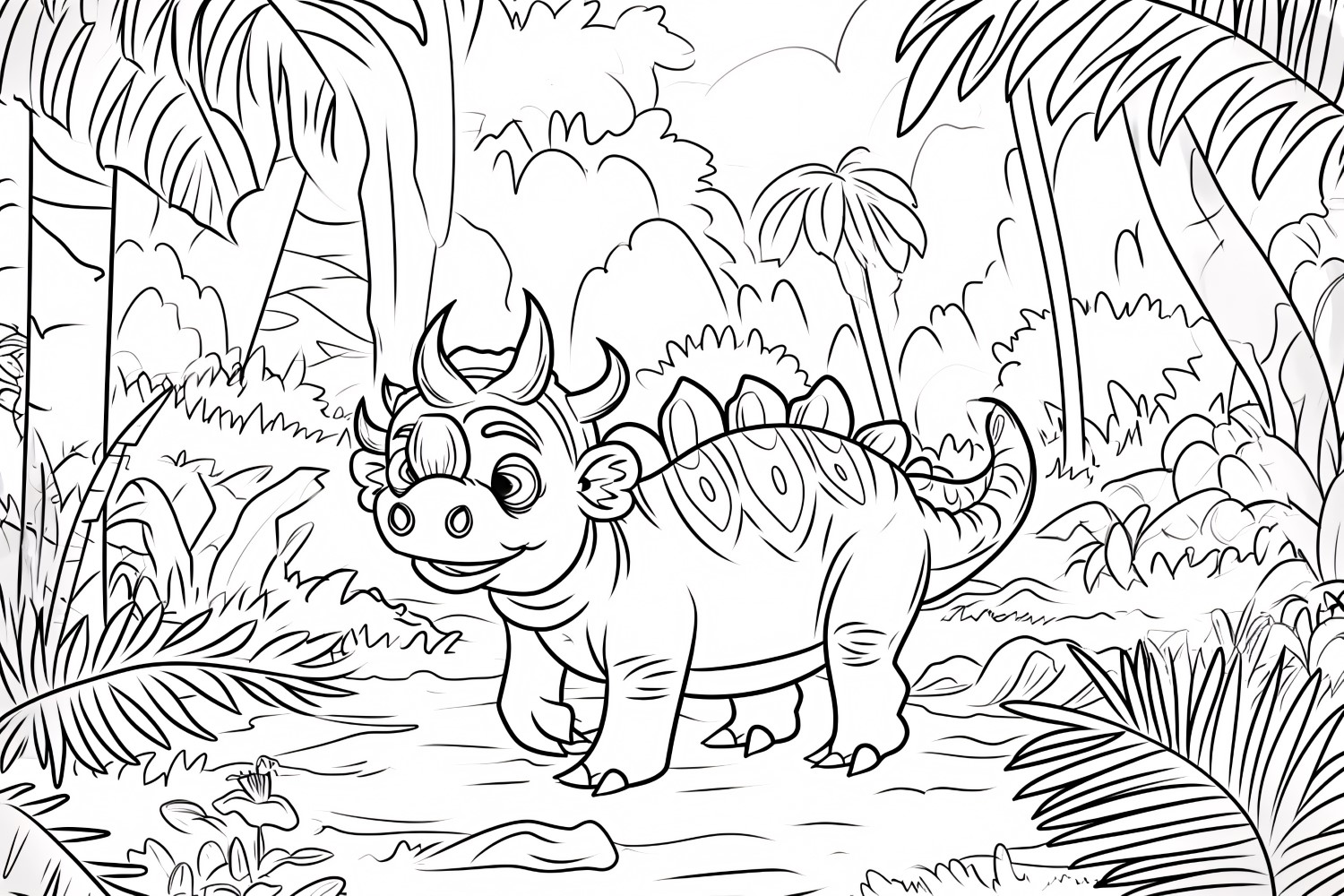 Euoplocephalus Dinosaur Colouring Pages 2