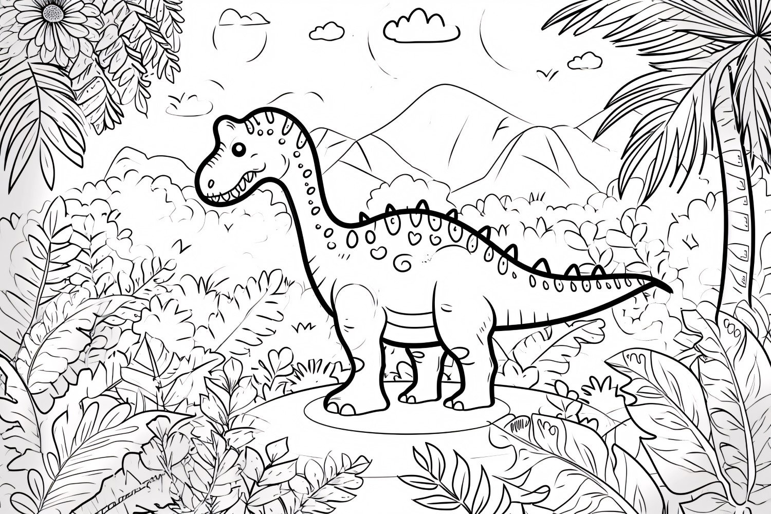 Ouranosaurus Dinosaur Colouring Pages 1