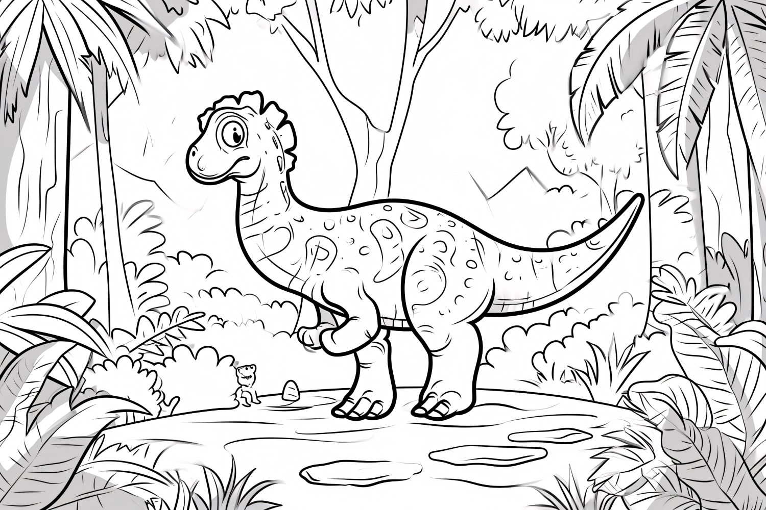 Plateosaurus Dinosaur Colouring Pages 1