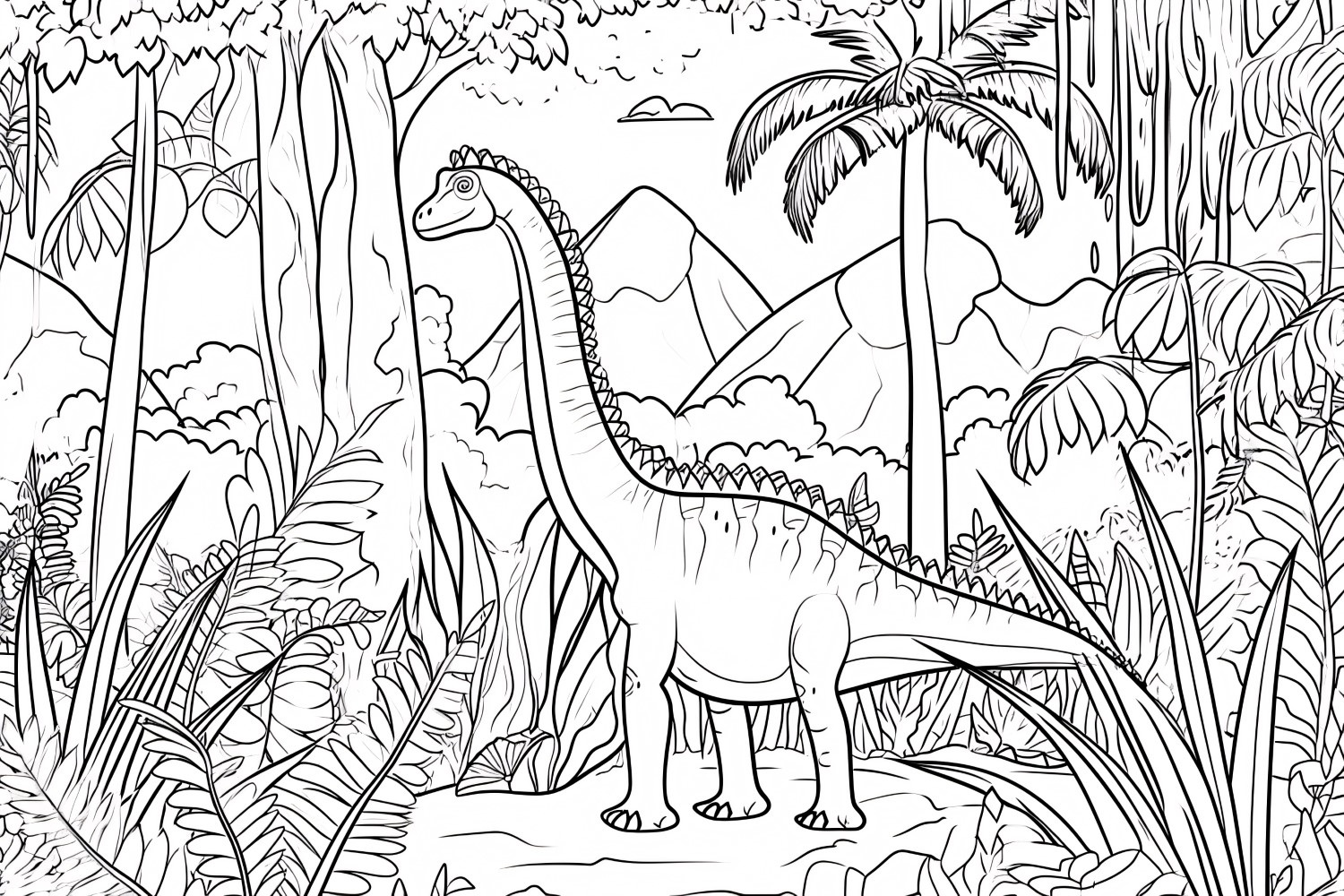 Plateosaurus Dinosaur Colouring Pages 2