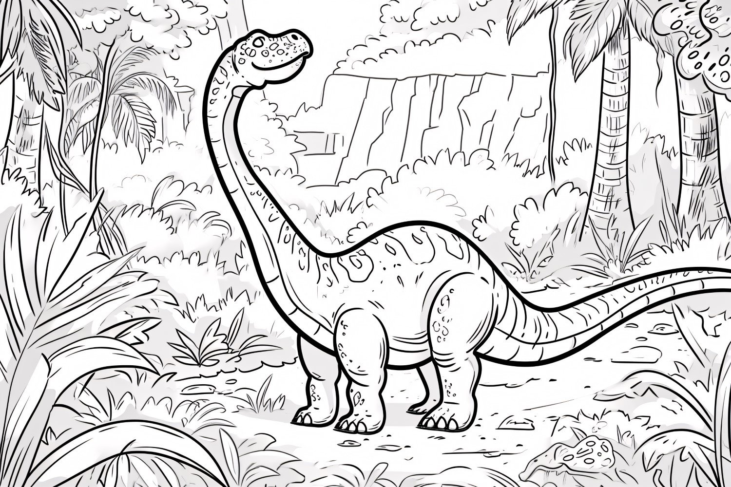 Plateosaurus Dinosaur Colouring Pages 3