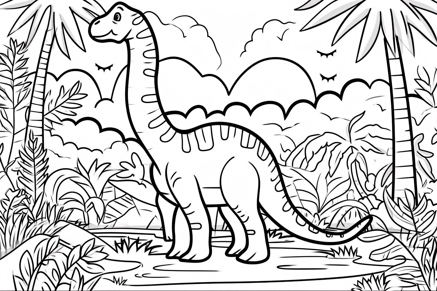 Plateosaurus Dinosaur Colouring Pages 4