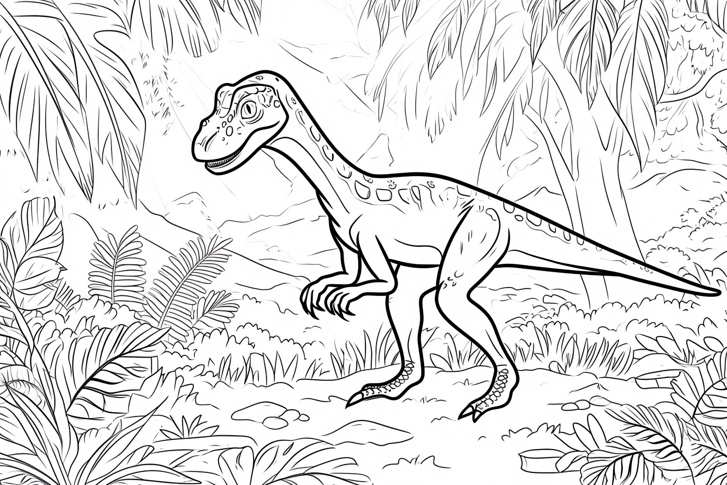 Sinosauropteryx Dinosaur Colouring Pages 3.