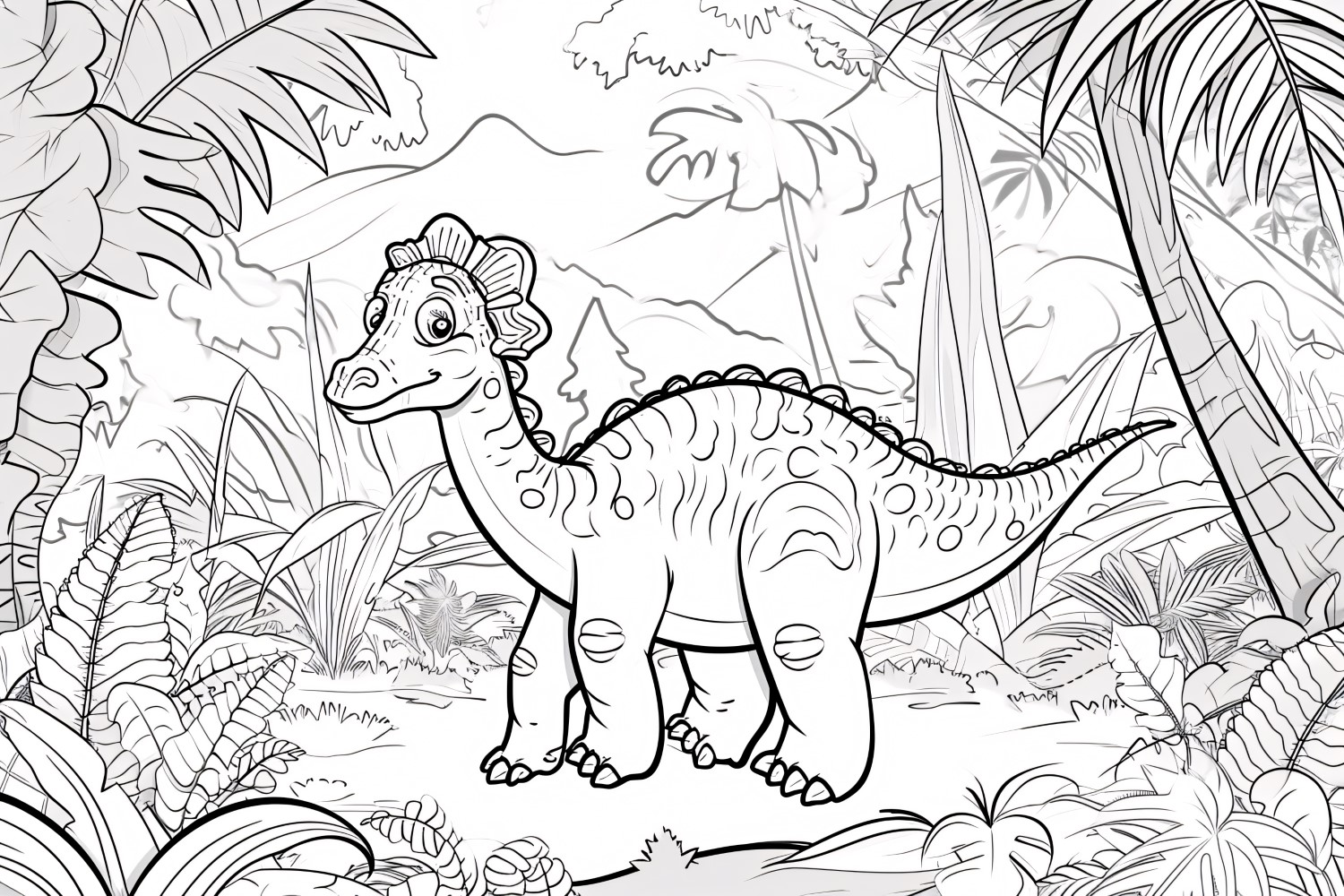 Amargasaurus Dinosaur Colouring Pages 1