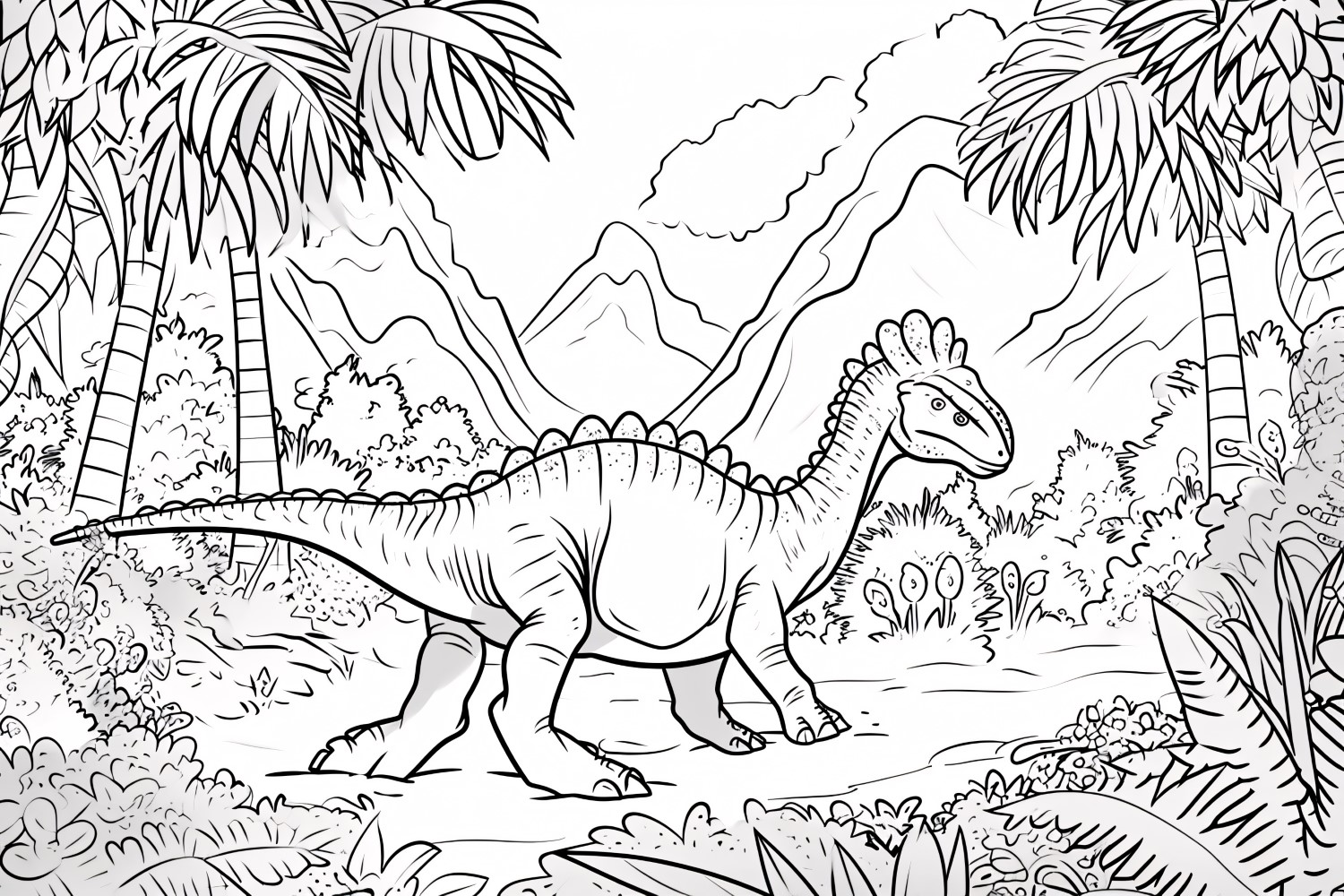 Amargasaurus Dinosaur Colouring Pages 2