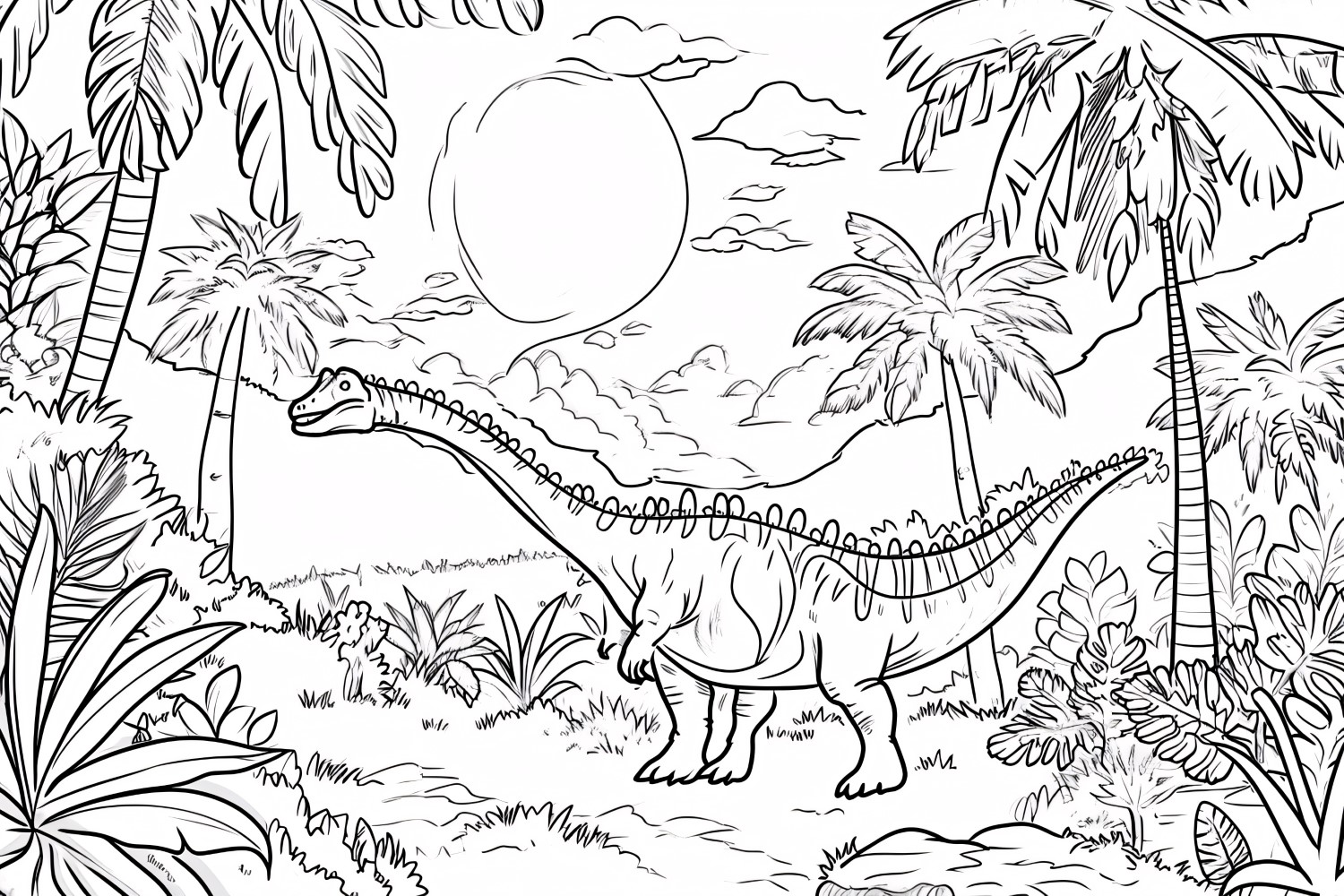 Amargasaurus Dinosaur Colouring Pages 3