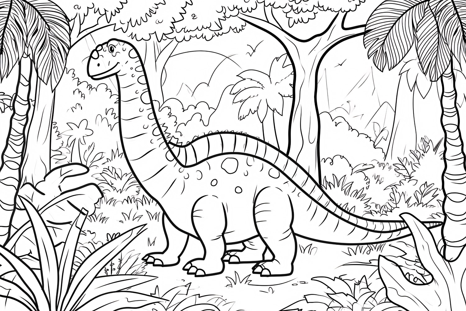 Amargasaurus Dinosaur Colouring Pages 4