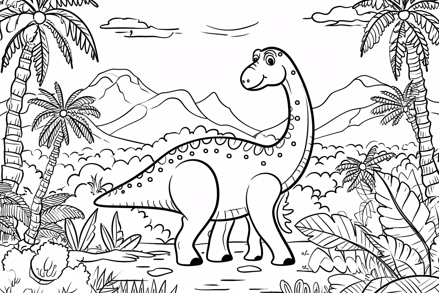 Camarasaurus Dinosaur Colouring Pages 2